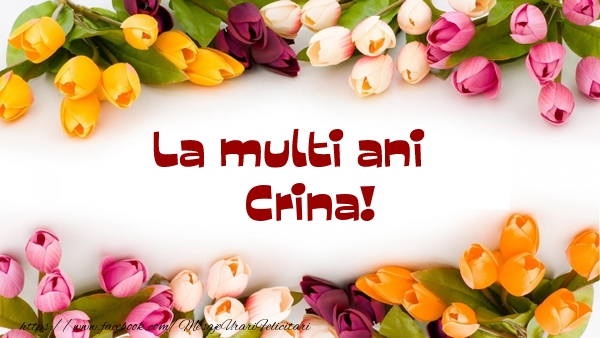 La multi ani Crina! - Felicitari de La Multi Ani cu flori