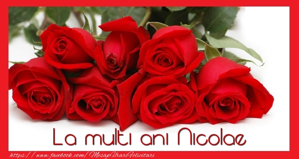 La multi ani Nicolae - Felicitari de La Multi Ani cu flori